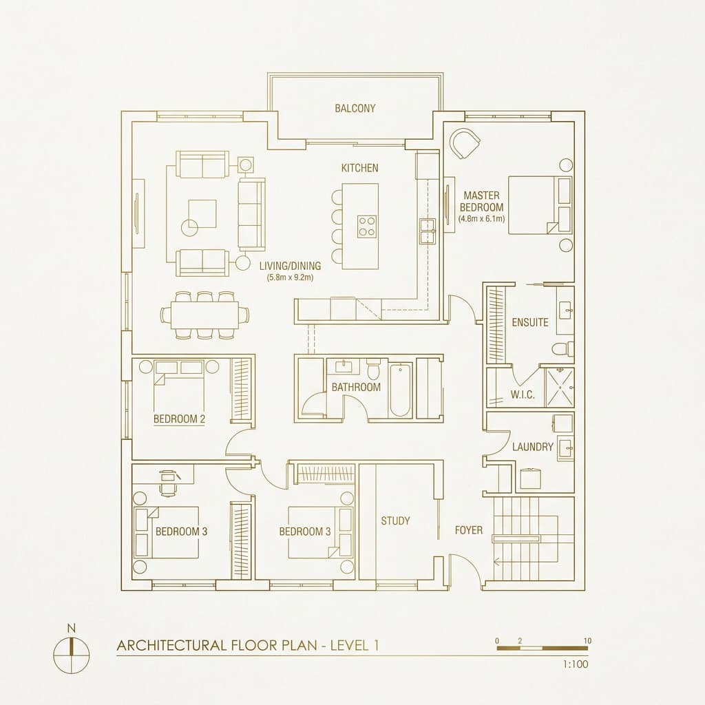 Real Estate Floor Plan Background